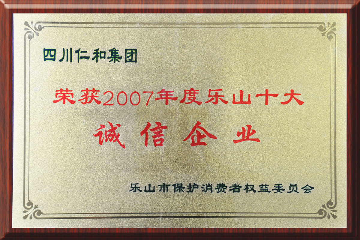 仁和集團(tuán)——樂(lè)山十大誠(chéng)信企業(yè)